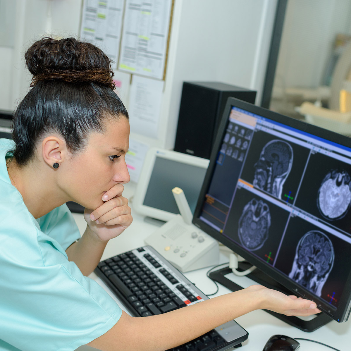 CCD Magnetic Resonance Imaging student studying an MRI