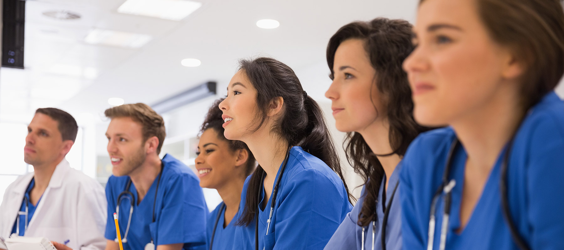 group of CCD pre-health students sitting at a table