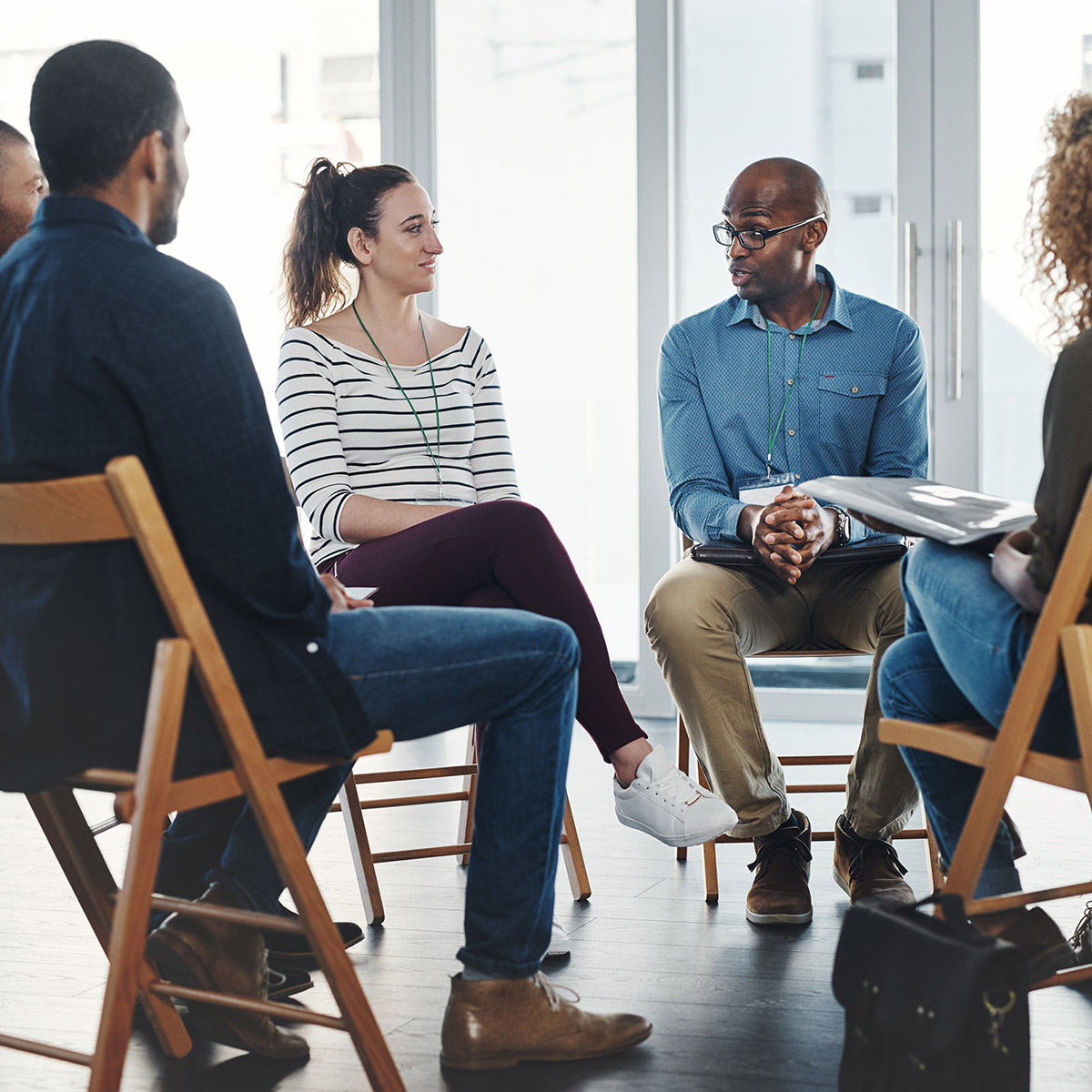 CCD Behavioral Health students in a group counseling session