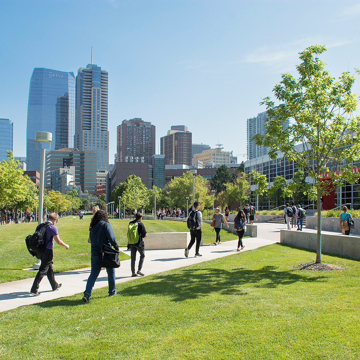 CCD Students walking on campus
