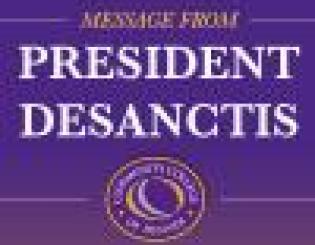 "message from the president" with CCD logo