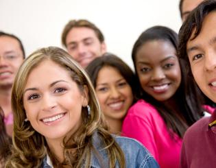 image of group of young multiethnic students smiling
